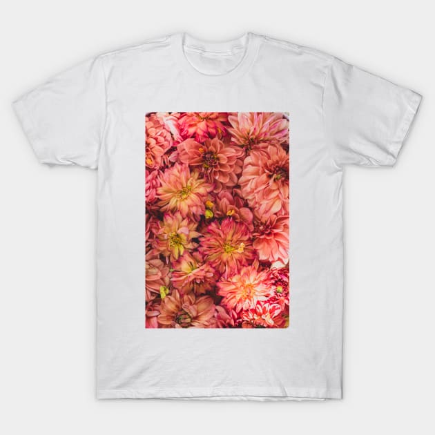 Dahlia Flowers T-Shirt by RenataCacaoPhotography